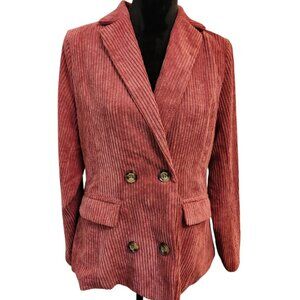 NWT Kori America Dusty Rose Soft Corduroy Blazer Size S